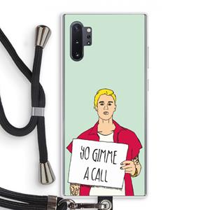 CaseCompany Gimme a call: Samsung Galaxy Note 10 Plus Transparant Hoesje met koord