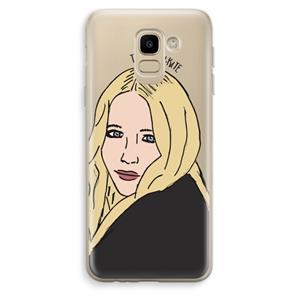 CaseCompany Mary Kate: Samsung Galaxy J6 (2018) Transparant Hoesje