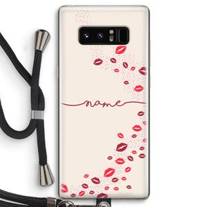 CaseCompany Kusjes: Samsung Galaxy Note 8 Transparant Hoesje met koord