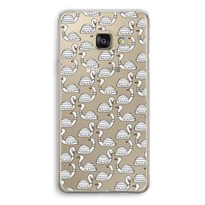 CaseCompany Zwanen: Samsung Galaxy A3 (2016) Transparant Hoesje
