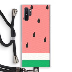 CaseCompany Watermeloen: Samsung Galaxy Note 10 Plus Transparant Hoesje met koord