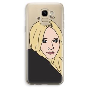 CaseCompany Ashley: Samsung Galaxy J6 (2018) Transparant Hoesje