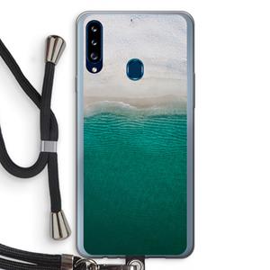 CaseCompany Stranded: Samsung Galaxy A20s Transparant Hoesje met koord