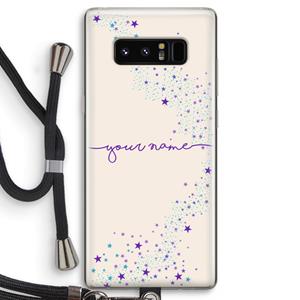 CaseCompany Sterren: Samsung Galaxy Note 8 Transparant Hoesje met koord