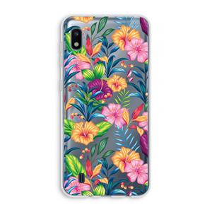 CaseCompany Tropisch 2: Samsung Galaxy A10 Transparant Hoesje