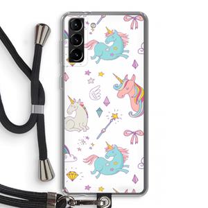 CaseCompany Fantasiewereld: Samsung Galaxy S21 Plus Transparant Hoesje met koord