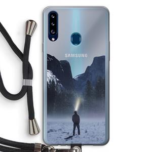 CaseCompany Wanderlust: Samsung Galaxy A20s Transparant Hoesje met koord