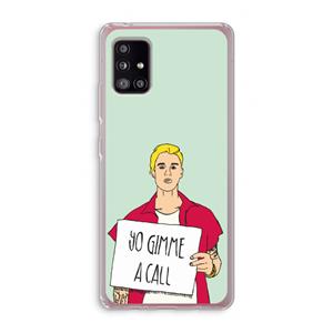 CaseCompany Gimme a call: Samsung Galaxy A51 5G Transparant Hoesje
