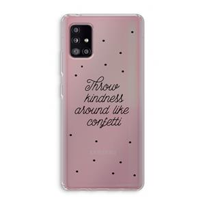 CaseCompany Confetti: Samsung Galaxy A51 5G Transparant Hoesje
