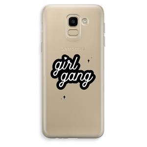 CaseCompany Girl Gang: Samsung Galaxy J6 (2018) Transparant Hoesje