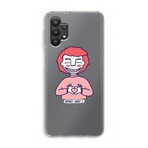 CaseCompany Hartje: Samsung Galaxy A32 5G Transparant Hoesje