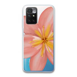 CaseCompany Pink Ellila Flower: Xiaomi Redmi 10 Transparant Hoesje