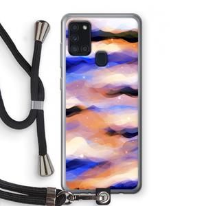 CaseCompany Donkere Wolken: Samsung Galaxy A21s Transparant Hoesje met koord