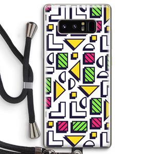 CaseCompany 8-bit N°4: Samsung Galaxy Note 8 Transparant Hoesje met koord