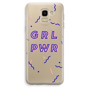 CaseCompany GRL PWR: Samsung Galaxy J6 (2018) Transparant Hoesje