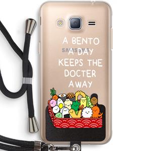 CaseCompany Bento a day: Samsung Galaxy J3 (2016) Transparant Hoesje met koord
