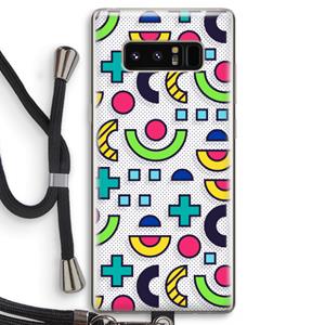 CaseCompany 8-bit N°6: Samsung Galaxy Note 8 Transparant Hoesje met koord