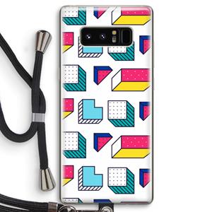 CaseCompany 8-bit N°7: Samsung Galaxy Note 8 Transparant Hoesje met koord