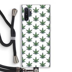 CaseCompany Weed: Samsung Galaxy Note 10 Plus Transparant Hoesje met koord