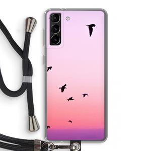 CaseCompany Fly away: Samsung Galaxy S21 Plus Transparant Hoesje met koord