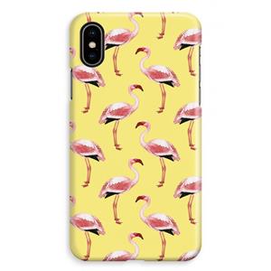 CaseCompany Flamingo's geel: iPhone XS Max Volledig Geprint Hoesje