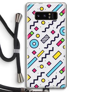 CaseCompany 8-bit N°8: Samsung Galaxy Note 8 Transparant Hoesje met koord