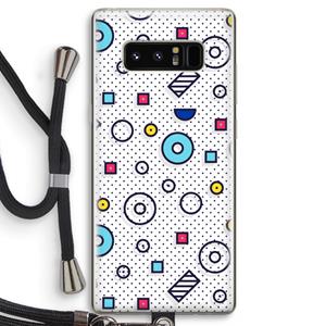 CaseCompany 8-bit N°9: Samsung Galaxy Note 8 Transparant Hoesje met koord
