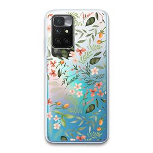 CaseCompany Sweet little flowers: Xiaomi Redmi 10 Transparant Hoesje