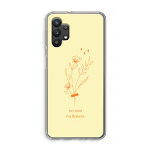 CaseCompany No rain no flowers: Samsung Galaxy A32 5G Transparant Hoesje