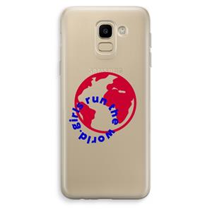 CaseCompany Run The World: Samsung Galaxy J6 (2018) Transparant Hoesje