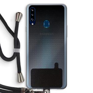 CaseCompany Musketon Halftone: Samsung Galaxy A20s Transparant Hoesje met koord