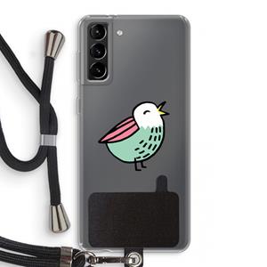 CaseCompany Birdy: Samsung Galaxy S21 Plus Transparant Hoesje met koord