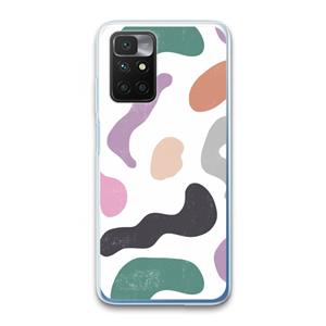 CaseCompany Memphis Shapes: Xiaomi Redmi 10 Transparant Hoesje