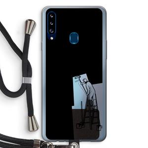 CaseCompany Musketon Painter: Samsung Galaxy A20s Transparant Hoesje met koord