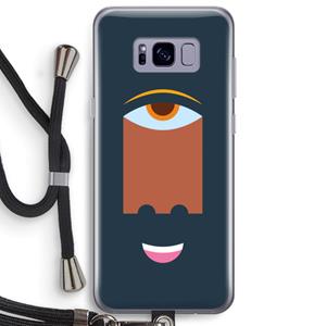 CaseCompany Mono M: Samsung Galaxy S8 Plus Transparant Hoesje met koord