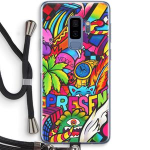 CaseCompany Represent: Samsung Galaxy S9 Plus Transparant Hoesje met koord