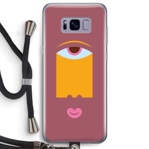 CaseCompany Mono V: Samsung Galaxy S8 Plus Transparant Hoesje met koord
