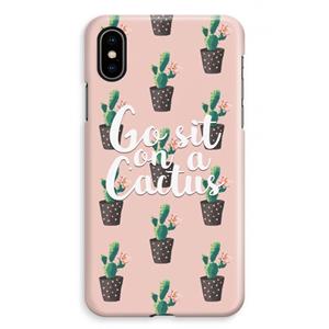 CaseCompany Cactus quote: iPhone XS Max Volledig Geprint Hoesje