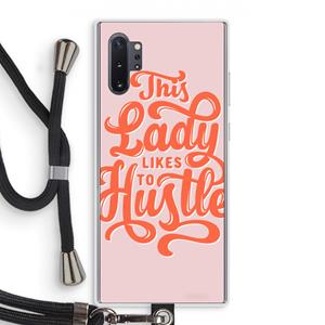 CaseCompany Hustle Lady: Samsung Galaxy Note 10 Plus Transparant Hoesje met koord
