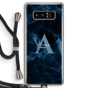 CaseCompany Midnight Marble: Samsung Galaxy Note 8 Transparant Hoesje met koord