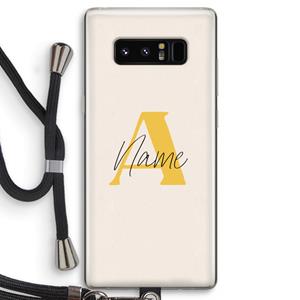 CaseCompany Amber Script: Samsung Galaxy Note 8 Transparant Hoesje met koord