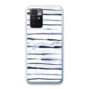 CaseCompany Ink Stripes: Xiaomi Redmi 10 Transparant Hoesje