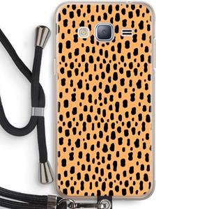 CaseCompany Panter: Samsung Galaxy J3 (2016) Transparant Hoesje met koord