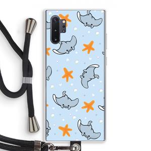 CaseCompany Manta: Samsung Galaxy Note 10 Plus Transparant Hoesje met koord