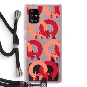 CaseCompany Dogs: Samsung Galaxy A51 5G Transparant Hoesje met koord
