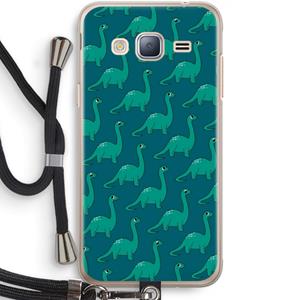 CaseCompany Diplodocus: Samsung Galaxy J3 (2016) Transparant Hoesje met koord
