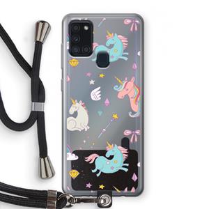 CaseCompany Fantasiewereld: Samsung Galaxy A21s Transparant Hoesje met koord