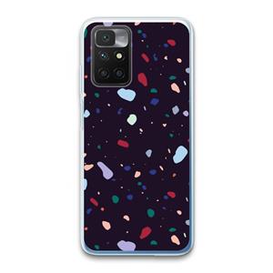 CaseCompany Dark Rounded Terrazzo: Xiaomi Redmi 10 Transparant Hoesje