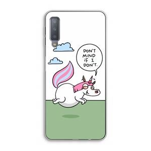 CaseCompany Unicorn: Samsung Galaxy A7 (2018) Transparant Hoesje