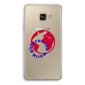 CaseCompany Run The World: Samsung Galaxy A3 (2016) Transparant Hoesje